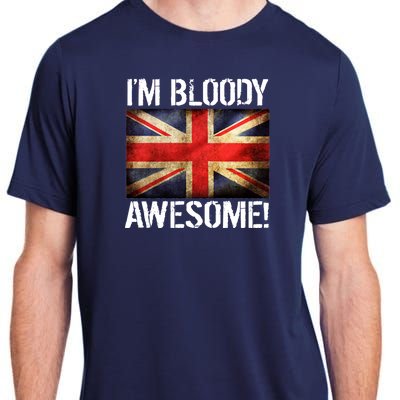 I'm Bloody Awesome British Union Jack Flag Adult ChromaSoft Performance T-Shirt