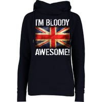 I'm Bloody Awesome British Union Jack Flag Womens Funnel Neck Pullover Hood