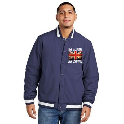 I'm Bloody Awesome British Union Jack Flag Insulated Varsity Jacket