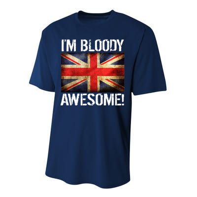 I'm Bloody Awesome British Union Jack Flag Performance Sprint T-Shirt