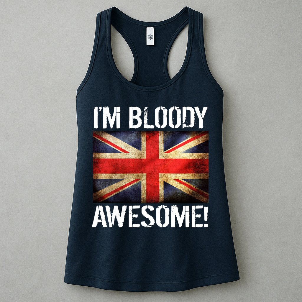 I'm Bloody Awesome British Union Jack Flag Womens Tank Top