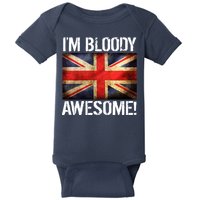 I'm Bloody Awesome British Union Jack Flag Baby Bodysuit