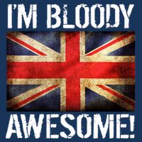 I'm Bloody Awesome British Union Jack Flag Baby Bodysuit