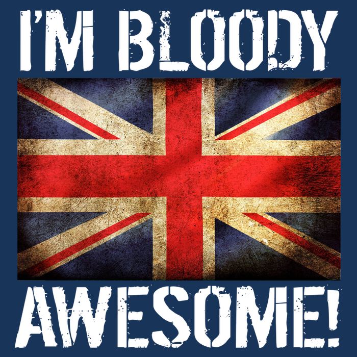 I'm Bloody Awesome British Union Jack Flag Baby Bodysuit