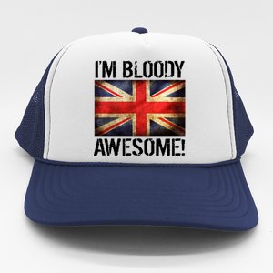 I'm Bloody Awesome British Union Jack Flag Trucker Hat