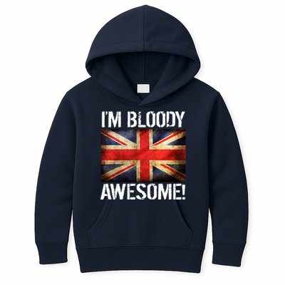 I'm Bloody Awesome British Union Jack Flag Kids Hoodie