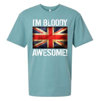 I'm Bloody Awesome British Union Jack Flag Sueded Cloud Jersey T-Shirt