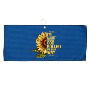 I'm Blunt Because God Rolled Me That Way Large Microfiber Waffle Golf Towel