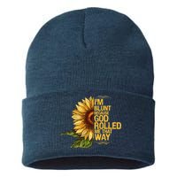 I'm Blunt Because God Rolled Me That Way Sustainable Knit Beanie