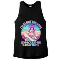 I'm Blunt Because God Rolled Me That Way Retro Tattoo Ladies PosiCharge Tri-Blend Wicking Tank