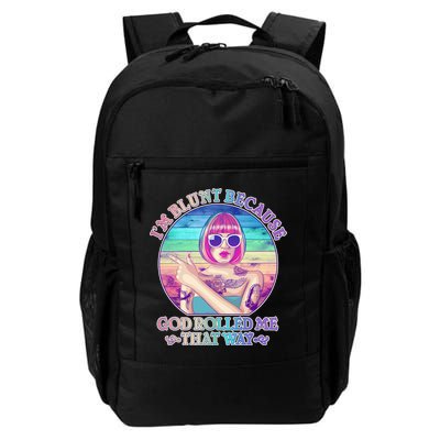 I'm Blunt Because God Rolled Me That Way Retro Tattoo Backpack