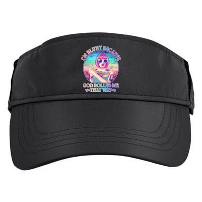 I'm Blunt Because God Rolled Me That Way Retro Tattoo Adult Drive Performance Visor