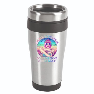 I'm Blunt Because God Rolled Me That Way Retro Tattoo 16oz Travel Tumbler