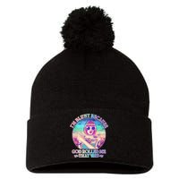 I'm Blunt Because God Rolled Me That Way Retro Tattoo Pom Pom 12in Knit Beanie