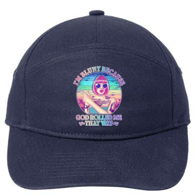 I'm Blunt Because God Rolled Me That Way Retro Tattoo 7-Panel Snapback Hat