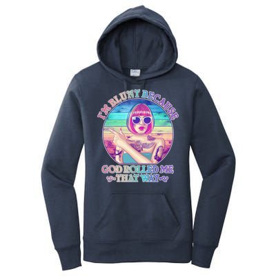 I'm Blunt Because God Rolled Me That Way Retro Tattoo Women's Pullover Hoodie