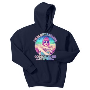 I'm Blunt Because God Rolled Me That Way Retro Tattoo Kids Hoodie