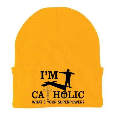 I'm Catholic Whats Your Superpower? Knit Cap Winter Beanie