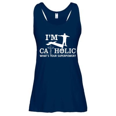 I'm Catholic Whats Your Superpower? Ladies Essential Flowy Tank