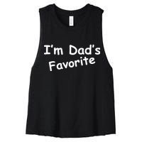 I'm Dad's Favorite Women's Racerback Cropped Tank