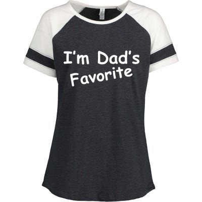 I'm Dad's Favorite Enza Ladies Jersey Colorblock Tee