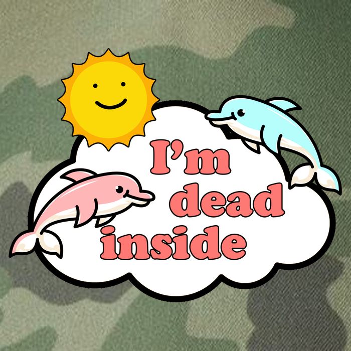 I'm Dead Inside Dolphins Legacy Tie Dye Trucker Hat