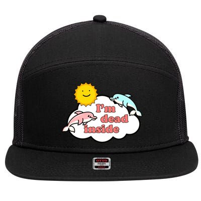 I'm Dead Inside Dolphins 7 Panel Mesh Trucker Snapback Hat