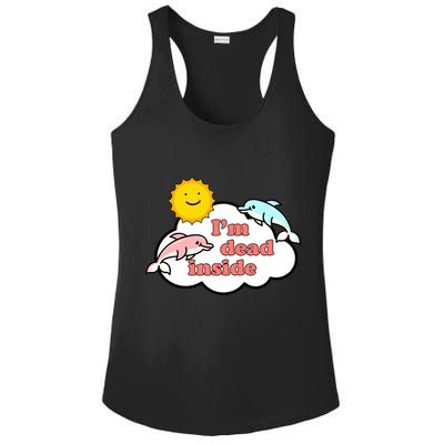 I'm Dead Inside Dolphins Ladies PosiCharge Competitor Racerback Tank