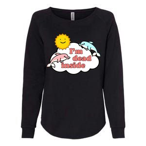 I'm Dead Inside Dolphins Womens California Wash Sweatshirt