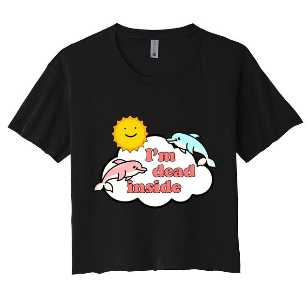 I'm Dead Inside Dolphins Crop Top