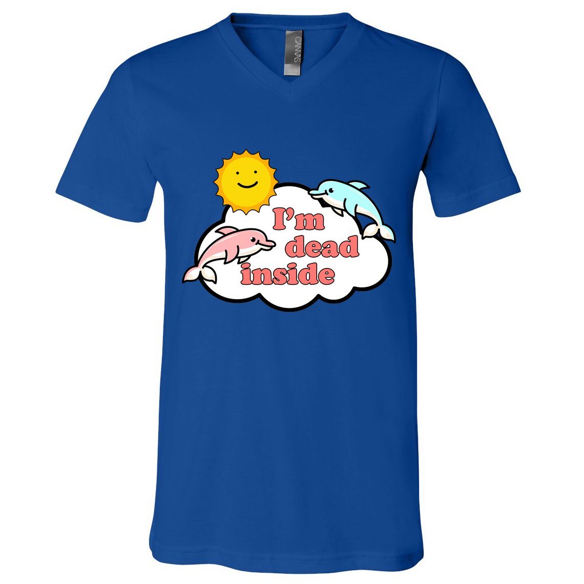 I'm Dead Inside Dolphins V-Neck T-Shirt