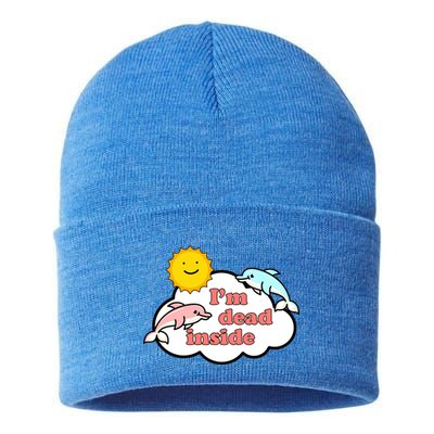 I'm Dead Inside Dolphins Sustainable Knit Beanie