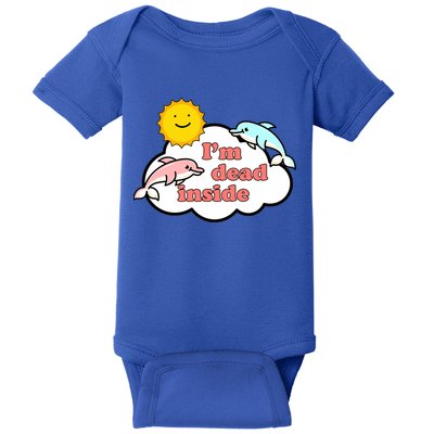 I'm Dead Inside Dolphins Baby Bodysuit