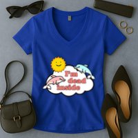 I'm Dead Inside Dolphins Women's V-Neck T-Shirt