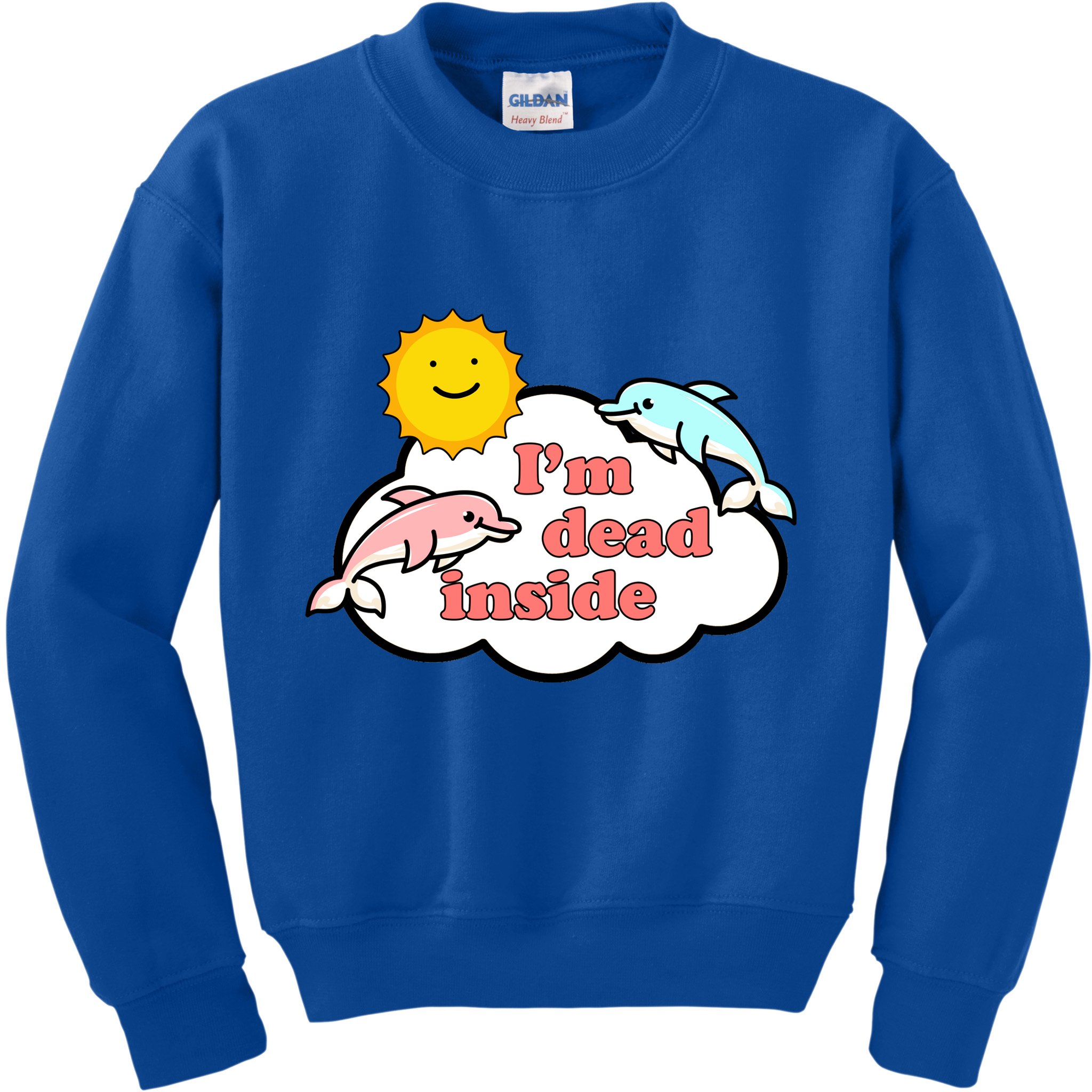 I'm Dead Inside Dolphins Kids Sweatshirt