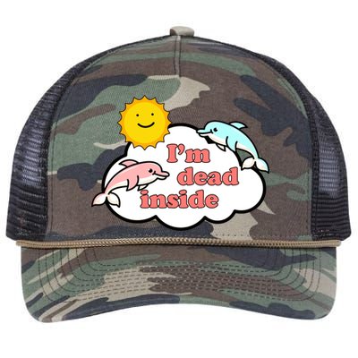 I'm Dead Inside Dolphins Retro Rope Trucker Hat Cap