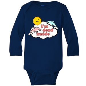 I'm Dead Inside Dolphins Baby Long Sleeve Bodysuit