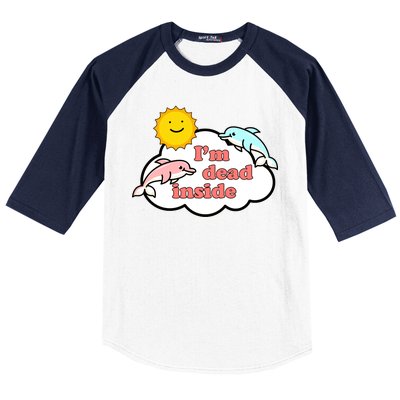 I'm Dead Inside Dolphins Baseball Sleeve Shirt