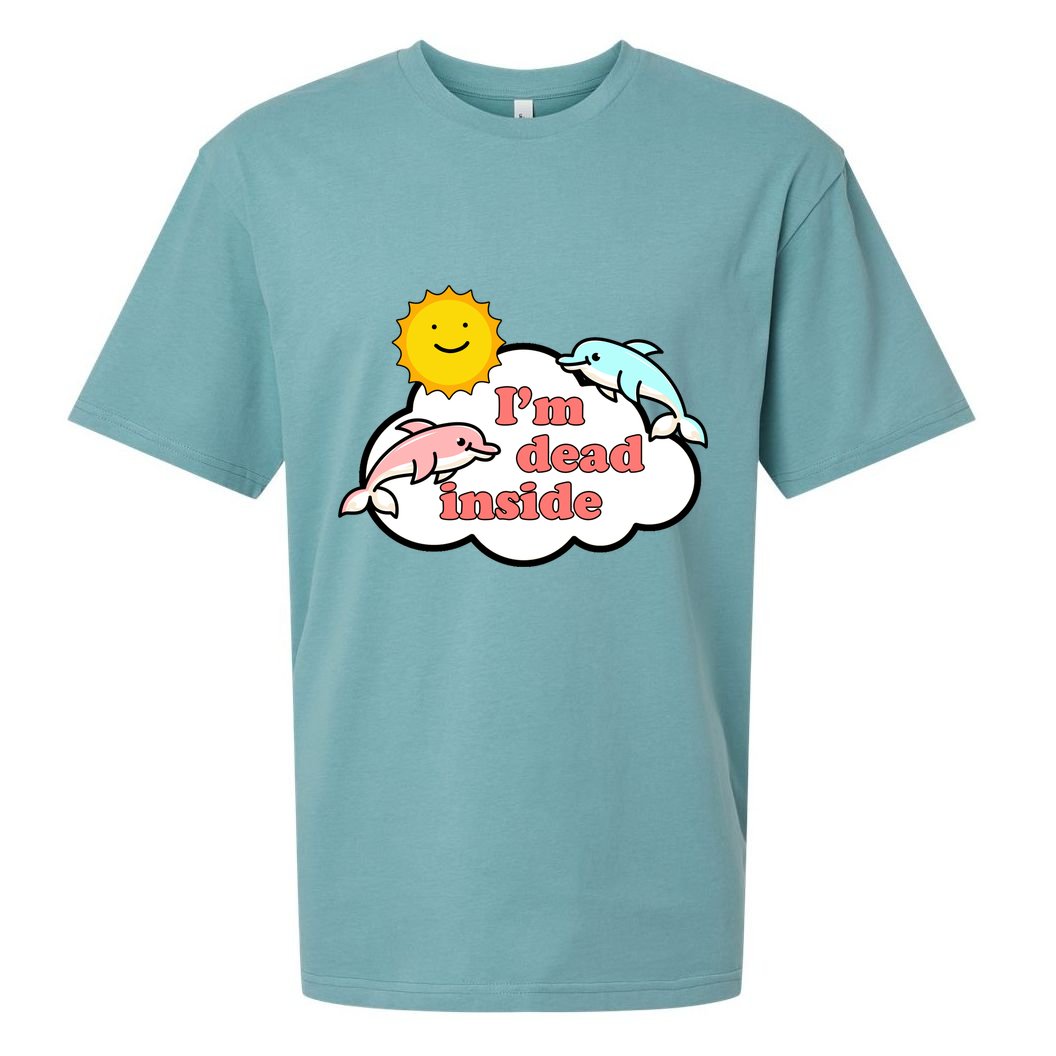 I'm Dead Inside Dolphins Sueded Cloud Jersey T-Shirt