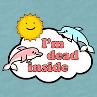 I'm Dead Inside Dolphins Sueded Cloud Jersey T-Shirt