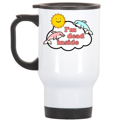 I'm Dead Inside Dolphins Stainless Steel Travel Mug