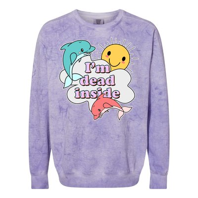 I'm Dead Inside Funny Colorblast Crewneck Sweatshirt