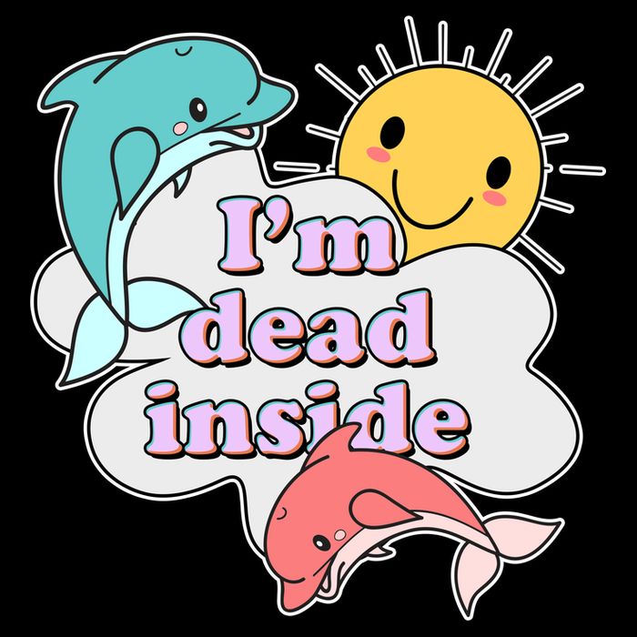 I'm Dead Inside Funny 7-Panel Snapback Hat