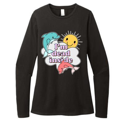 I'm Dead Inside Funny Womens CVC Long Sleeve Shirt