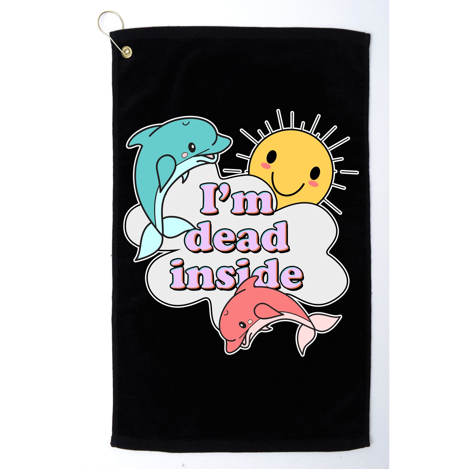 I'm Dead Inside Funny Golf Towel