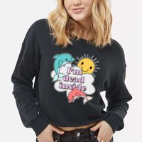 I'm Dead Inside Funny Cropped Pullover Crew