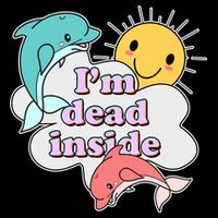 I'm Dead Inside Funny Cropped Pullover Crew