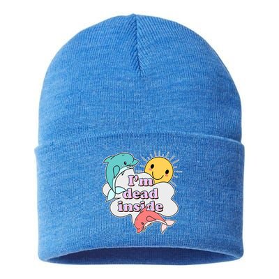 I'm Dead Inside Funny Sustainable Knit Beanie