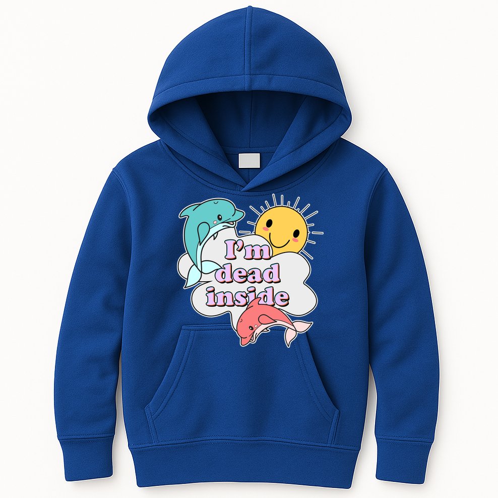 I'm Dead Inside Funny Kids Hoodie