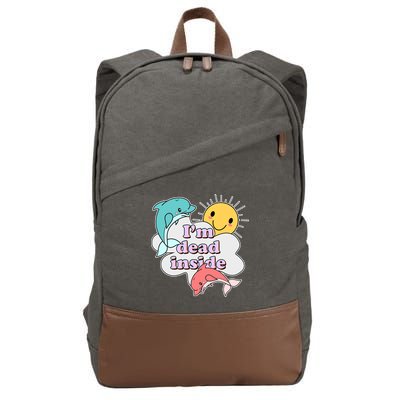 I'm Dead Inside Funny Cotton Canvas Backpack